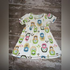 *play condition* vintage Matilda Jane Russian Nesting Doll dress 4 platinum